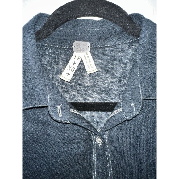 Free People We The Free Caroline Contrast Black Button Up Top Blouse Shirt Sz XS - Picture 4 of 6